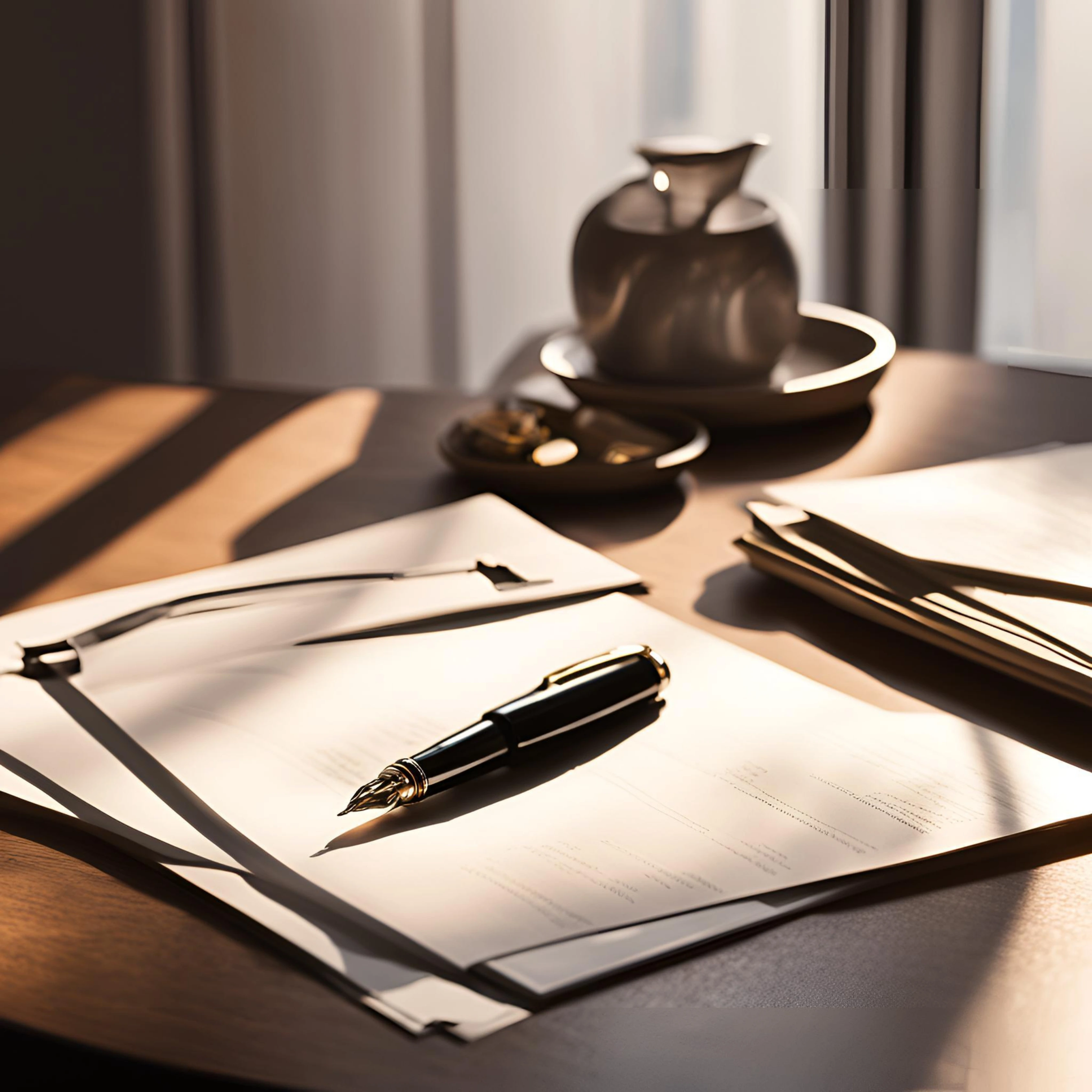 paper and pen on a table